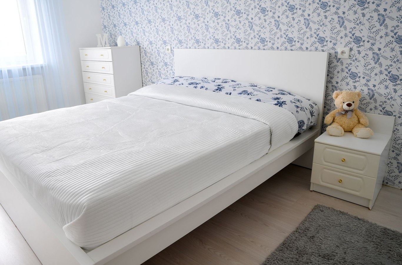 Bedroom before and after spatial wellness optimization